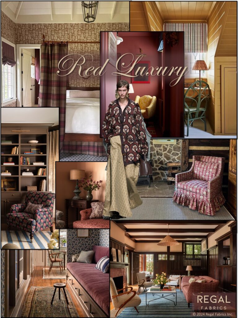 Red Luxury Moodboard Regal Fabrics